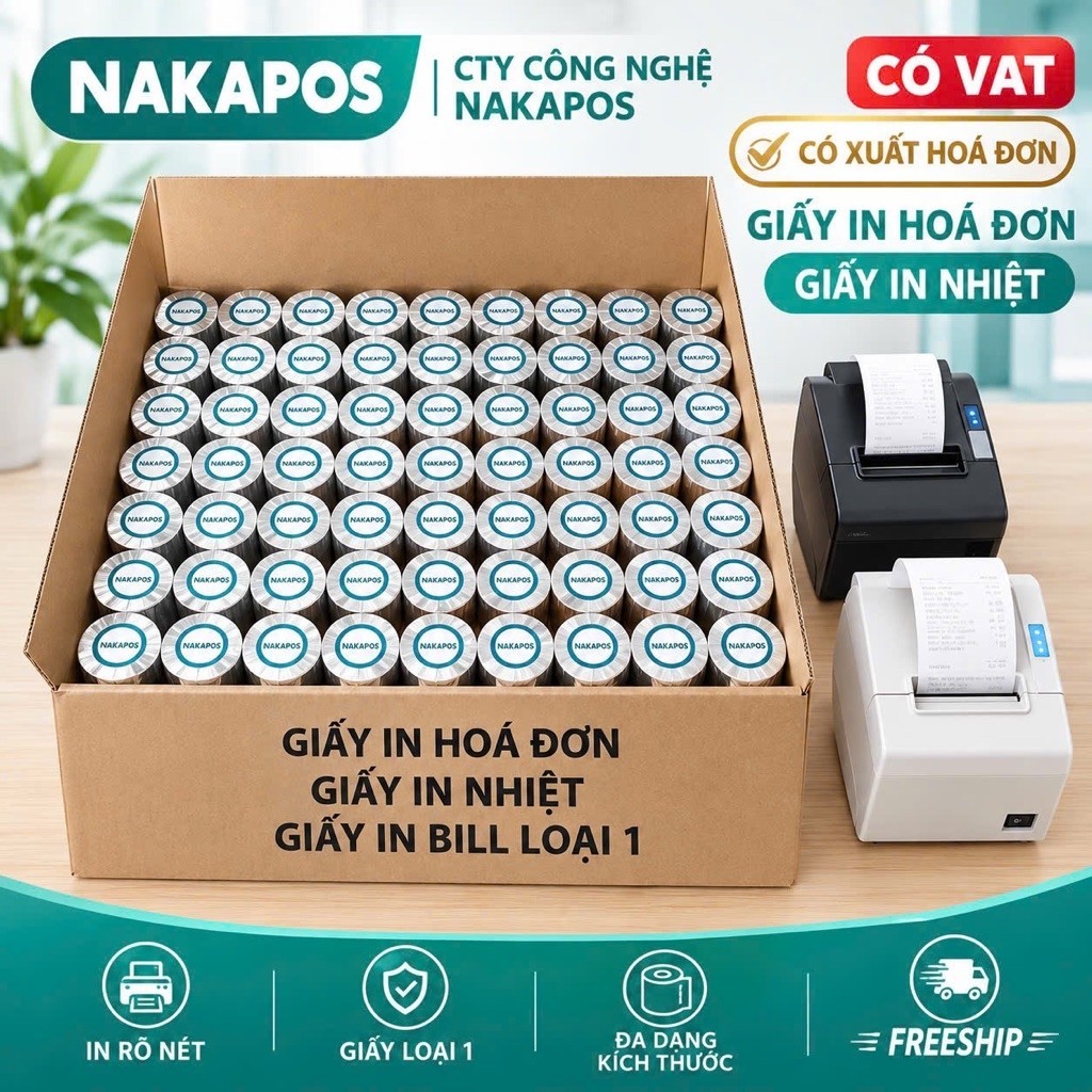 [THÙNG 30 CUỘN] Giấy in nhiệt K80x45mm giấy in hóa đơn K80*45 K80 80mm giấy in bill K80x45 giấy nhiệ