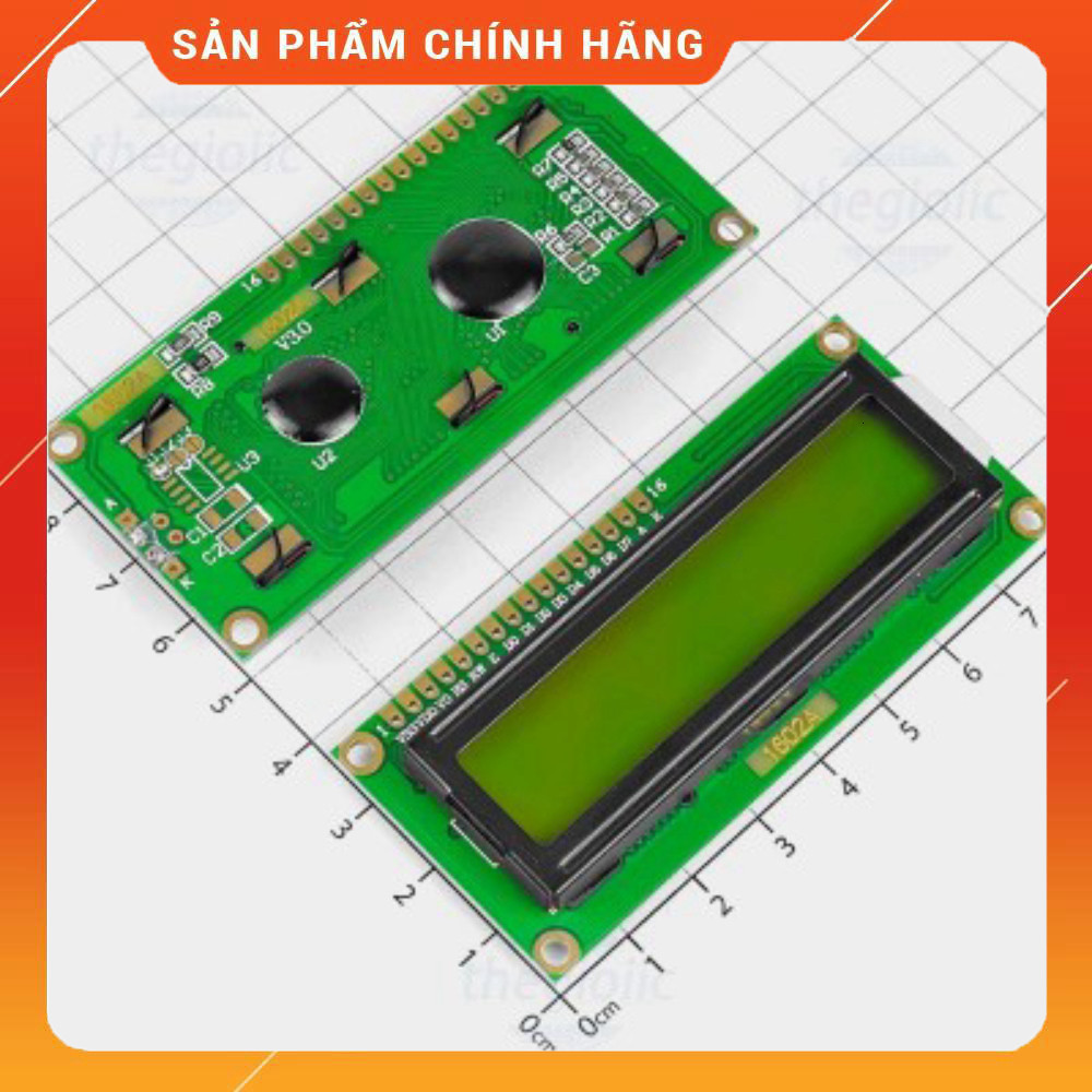 LCD 1602 Nền Vàng Xanh Chữ Đen 5V Việt Tech Components
