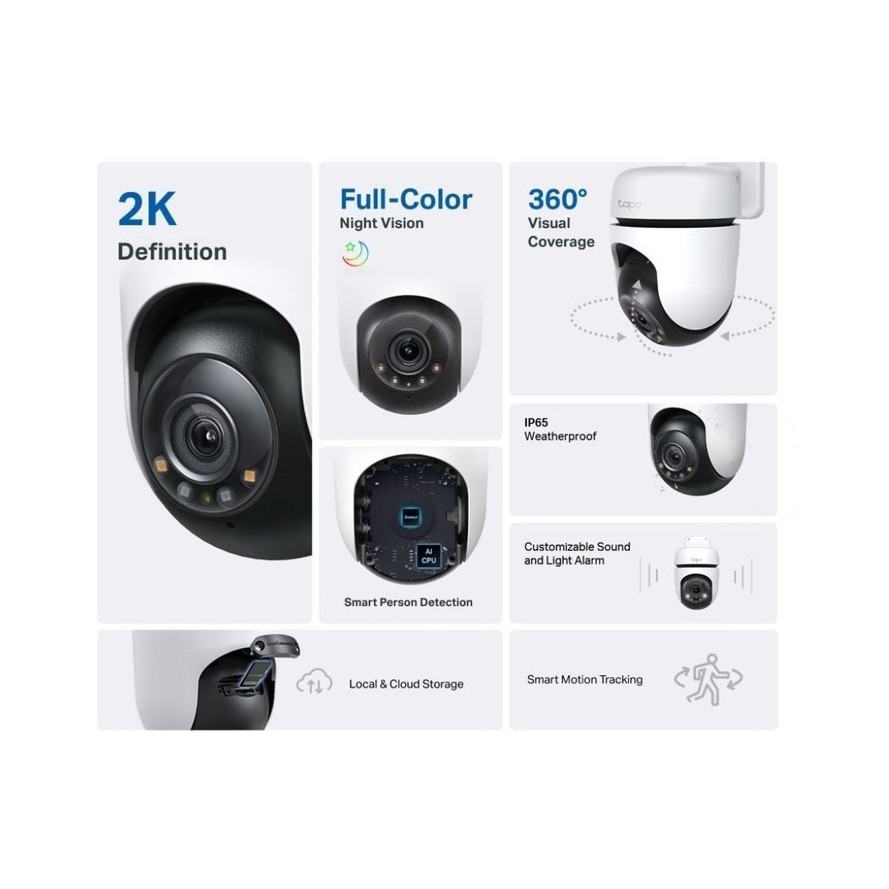 Camera giám sát Wifi Ngoài trời 360 Độ 3MP TP-Link Tapo C510W