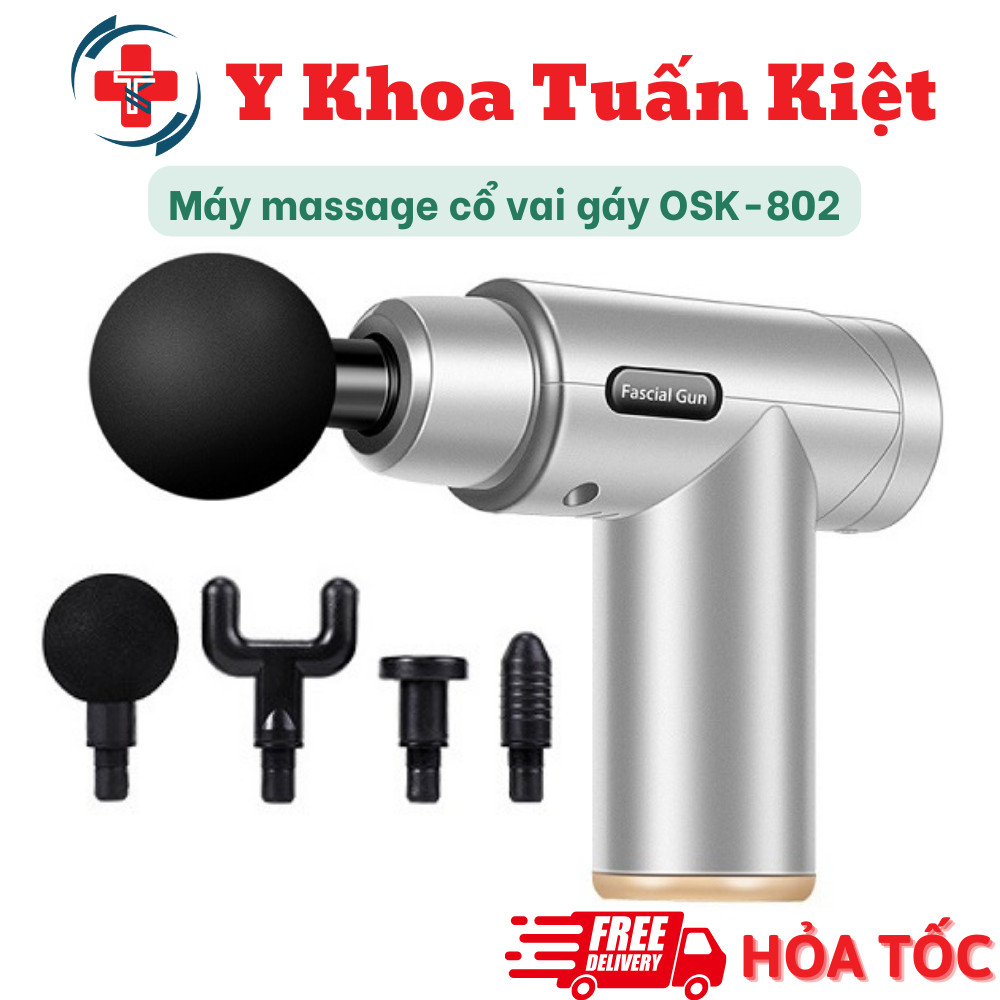 Súng Massage cầm tay Mini, máy massage cổ vai gáy OSK-802 (Màu ngẫu nhiên) bảo hành 12T