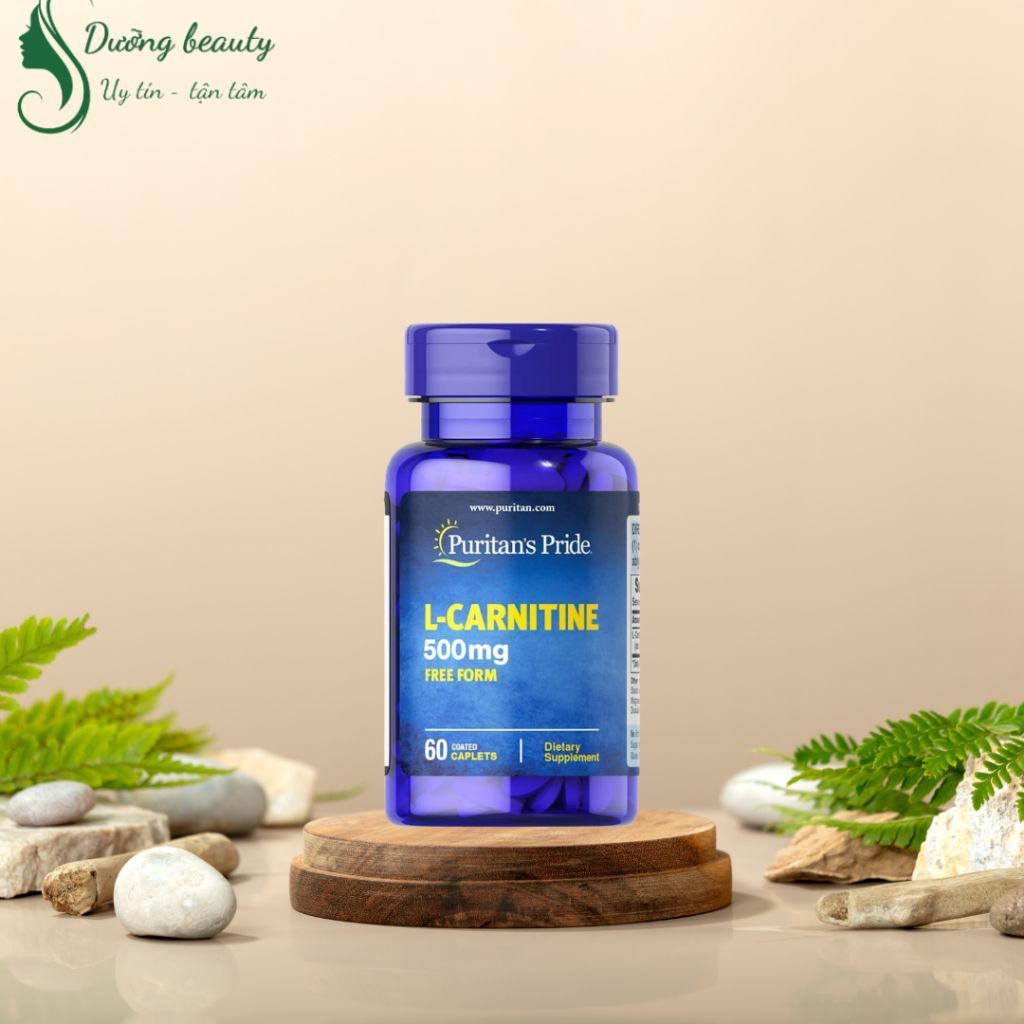 Viên uống  Puritan’s Pride L-Carnitine 500mg 60 Caplets