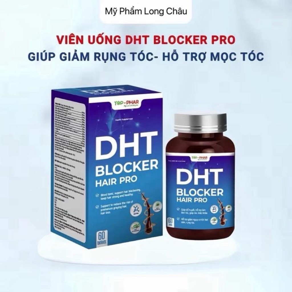 VIÊN UỐNG DHT BLOCKER HAIR PRO (60 VIÊN) GIẢM RỤNG TÓC, KÍCH MỌC TÓC