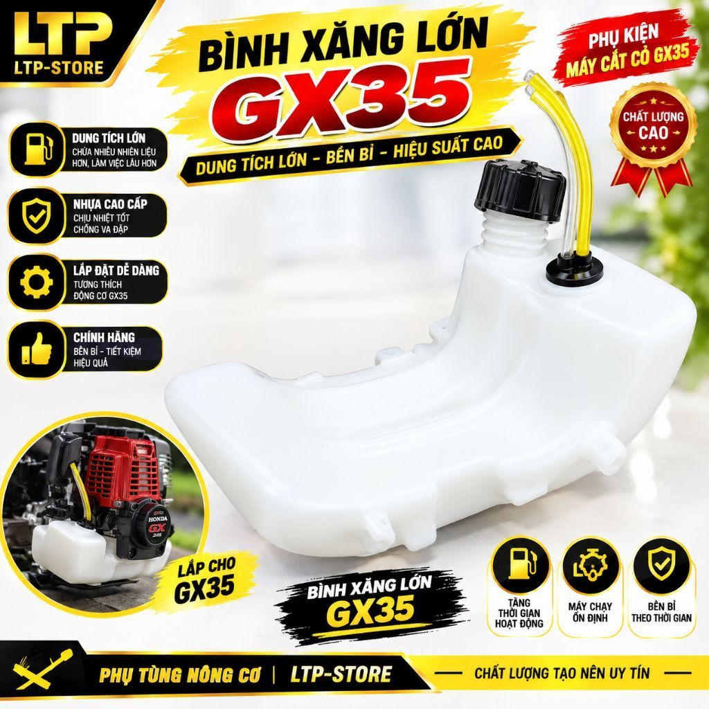 Bình Xăng Lớn GX25 GX35 Thay Thế | Bình Xăng Máy Xăng 4 Thì Máy Cắt Cỏ Máy Phát Cỏ HONĐA
