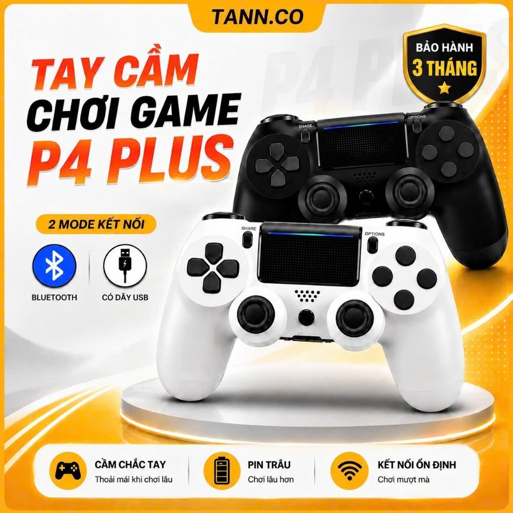 [HỎA TỐC] Tay Cầm Chơi Game Không Dây P4 Plus ,tay cầm chơi game fifa online 4 P4 Plus Kết Nối PC, L