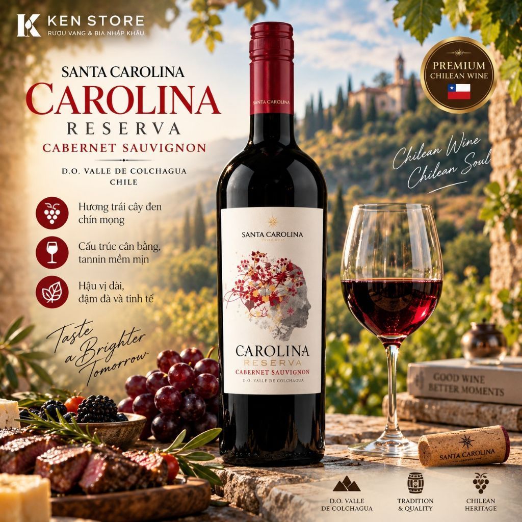 Vang Chile Santa Carolina Reserva Cabernet Sauvignon