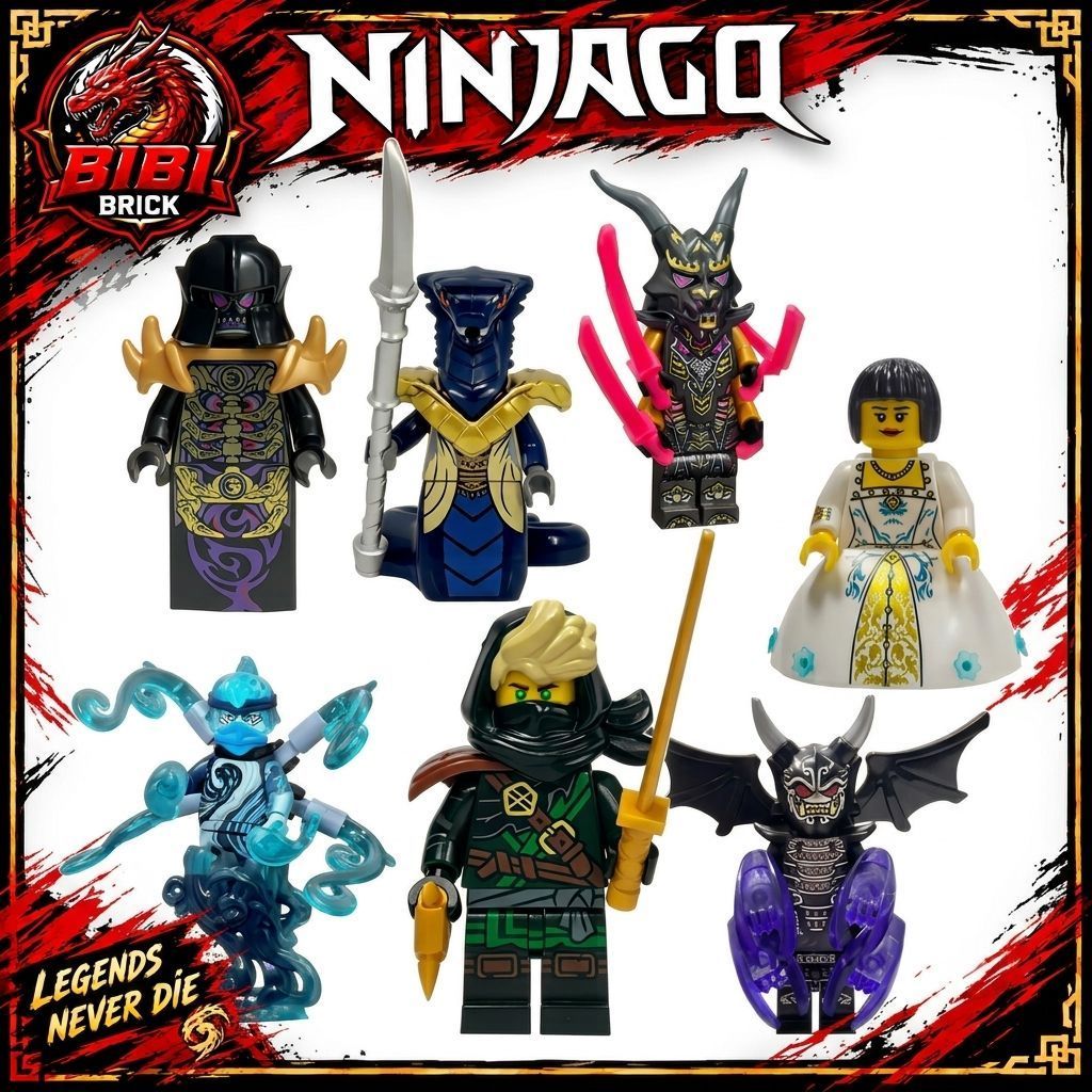 Tổng Hợp Nhân Vật Hot Minifigures Ninjago-Ronin Lloyd,Nya,Overlord,Crystal King,Asphera Tay Khớp,Gar