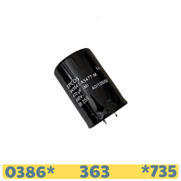 Tụ nhôm điện phân EPCOS B43547-A5477-M450, 450V – 470µF.