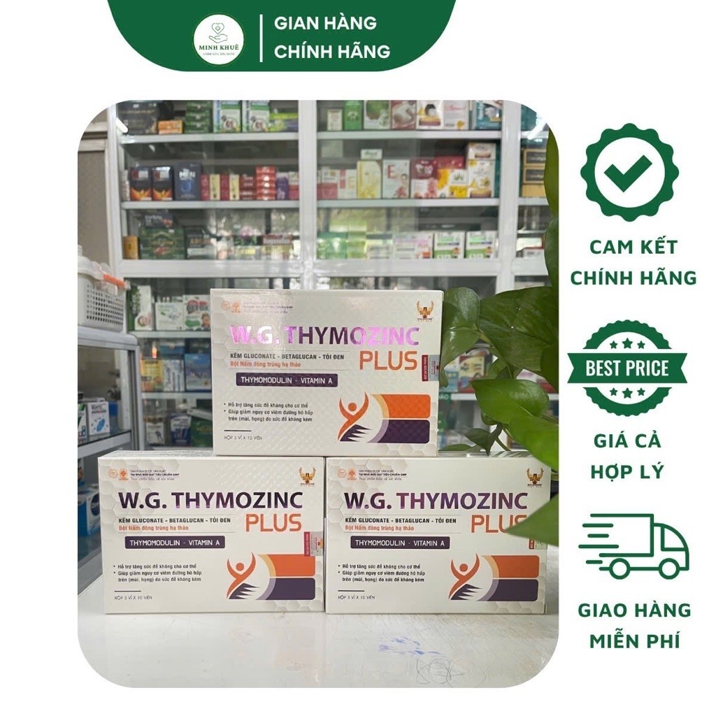 Viên tăng đề kháng ThymozinC Plus hộp 30 viên(chính hãng)_Hỗ trợ tăng đề kháng, giúp giảm nguy cơ vi