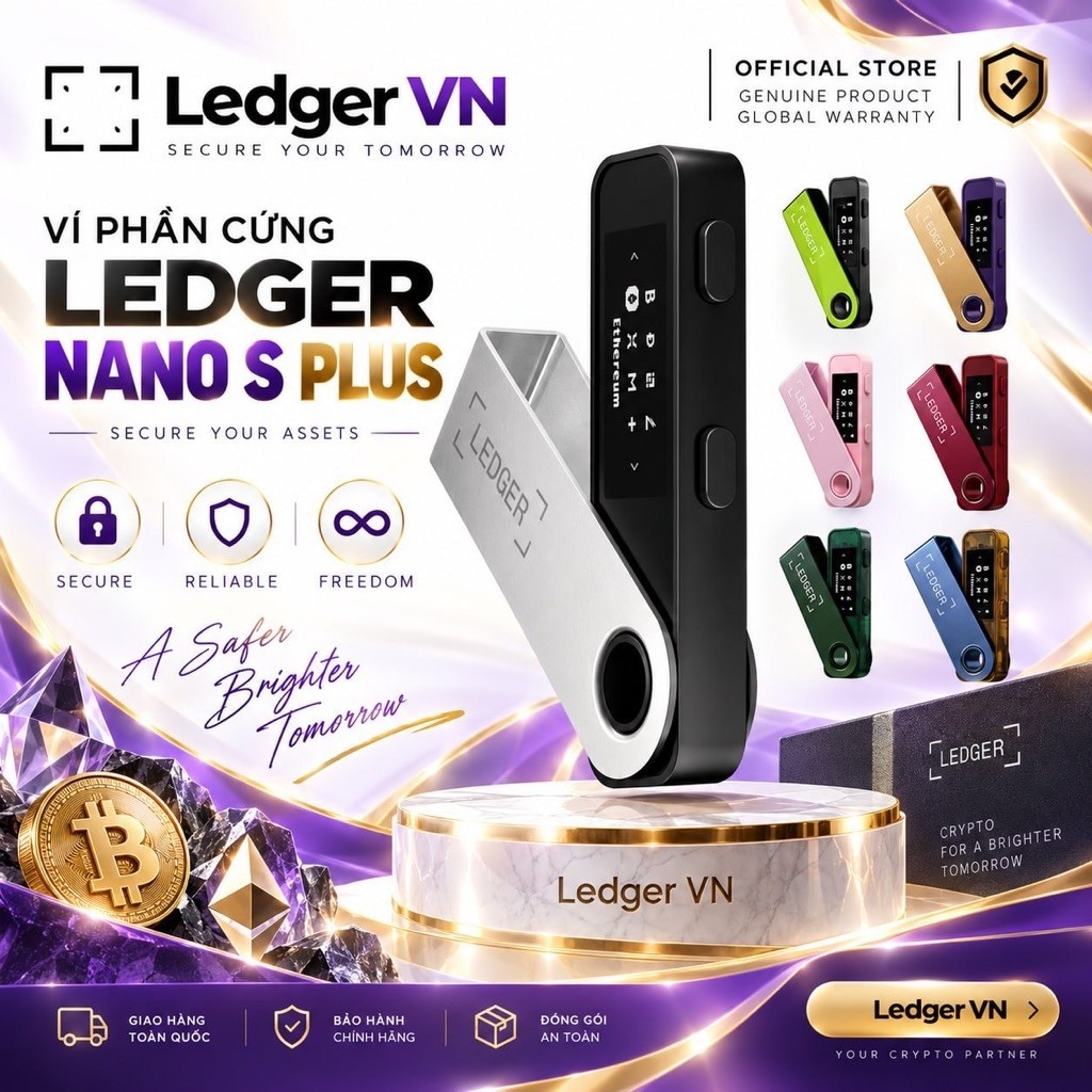 [ LEDGER ] Ví Lạnh Nano S Plus - Chính Hãng