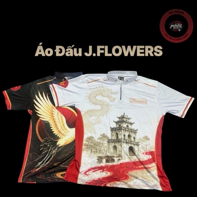 ÁO ĐẤU BIDA - ÁO THI ĐẤU BILLIARDS J.FLOWERS (Chính Hãng)