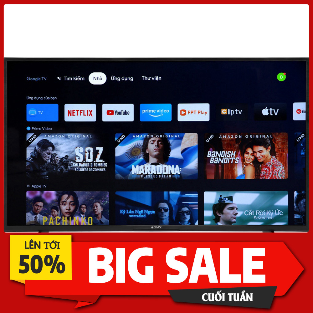 Nhắn shop đặt hàng Google Tivi Sony 4K 43 inch KD-43X75K Hình Ảnh Sắc Nét Âm Thanh Sống Động Giải Tr