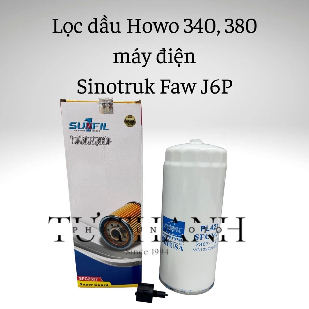 Lọc dầu thô howo 340, 380 máy điện, Sinotruk Faw J6P - Mã PL421/VG1092080052/1105050-6C/WG9925550212