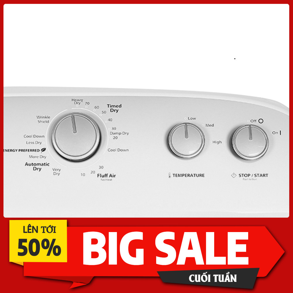 Nhắn shop đặt hàng Máy sấy thông hơi Whirlpool 3LWED4815FW 15kg Sản xuất tại Mỹ sấy khô nhanh chóng 