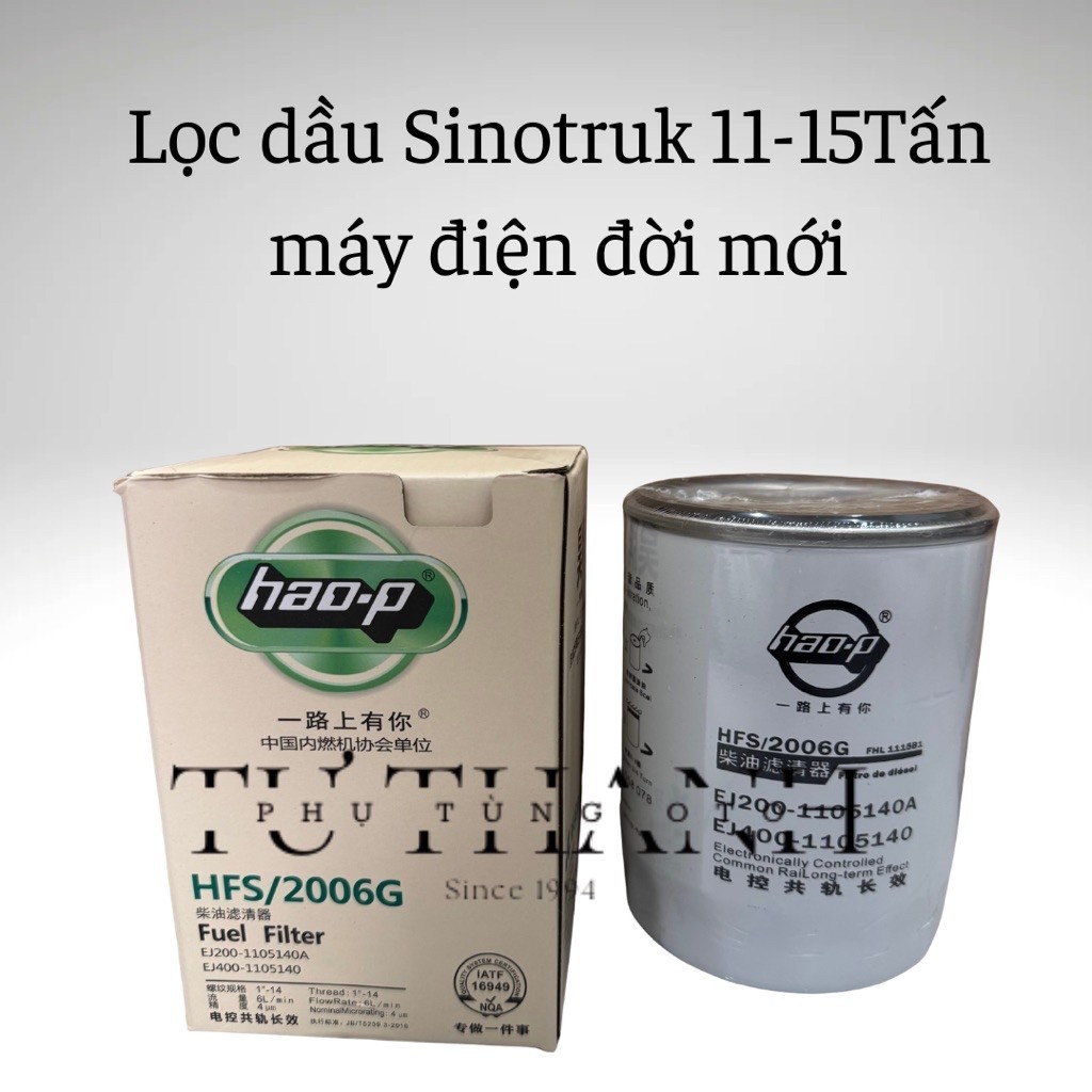 Lọc dầu tinh Sinotruk 11-15Tấn máy điện đời mới - Mã EJ400-1105140/EJ200-1104140A