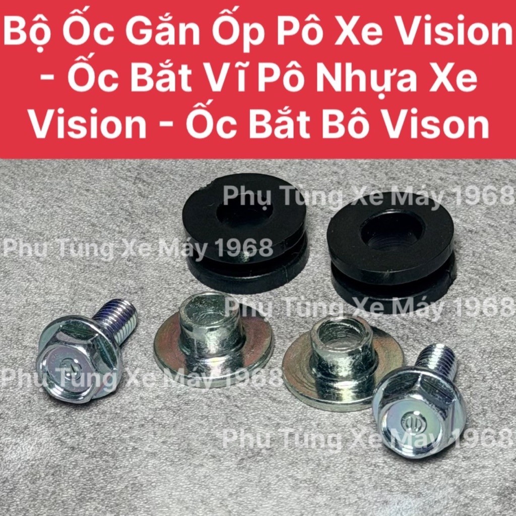 Bộ Ốc Gắn Ốp Pô Xe Vision - Ốc Bắt Vĩ Pô Nhựa Xe Vision - Ốc Bắt Bô Vison Hàng Cao Cấp
