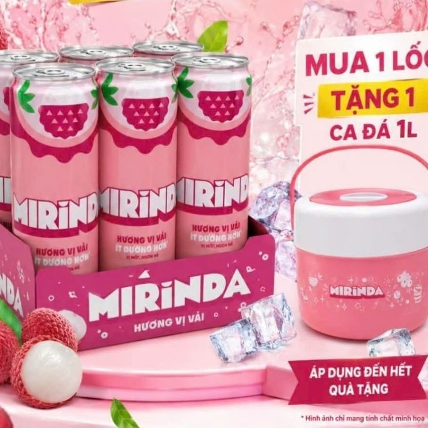 Nước ngọt Mirinda vị vải lon 320 ml