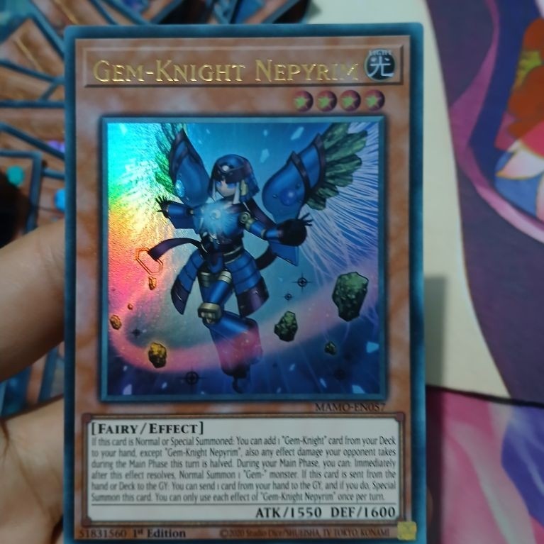 [Yugioh Biên Hòa Store] 1 lá thẻ bài Gem-Knight Nepyrim MAMO-EN057 Ultra Rare 1st