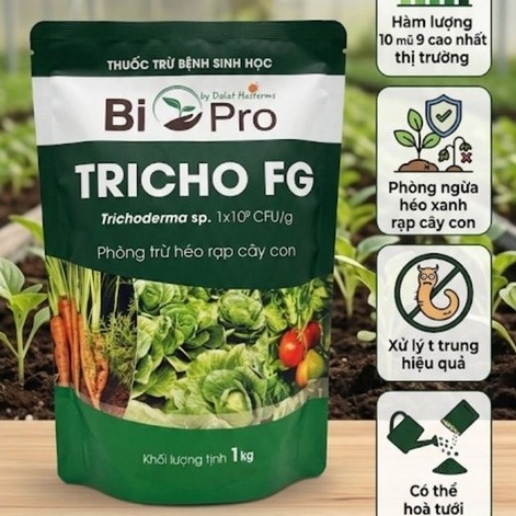 Trichoderma Dalat Hasfarm- gói1kg- Phòng ngừa héo xanh trên cây trồng