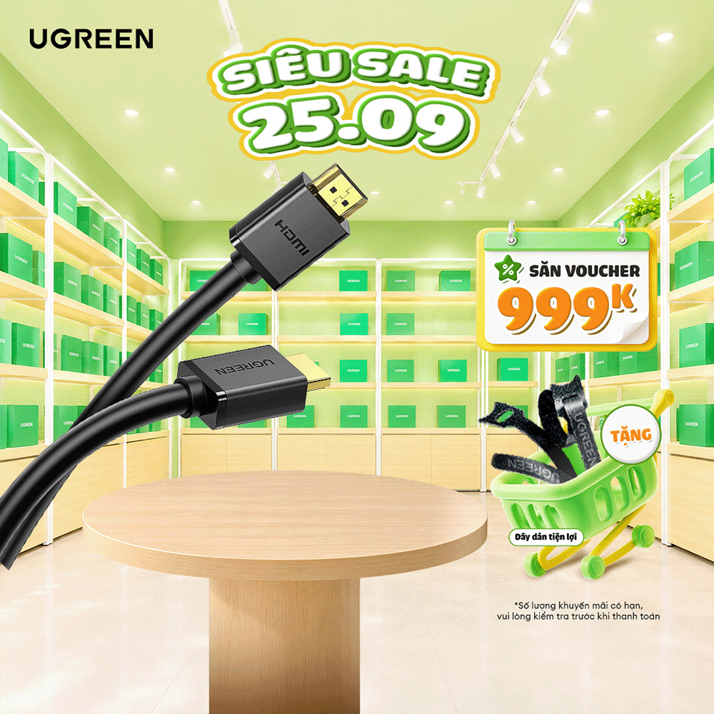 Cáp HDMI 2.0 tốc độ cao Ugreen HD104 Dùng cho Xiaomi Mi Box PS4 Bộ Chia HDMI Cáp Chuyển Đổi HDM | BH