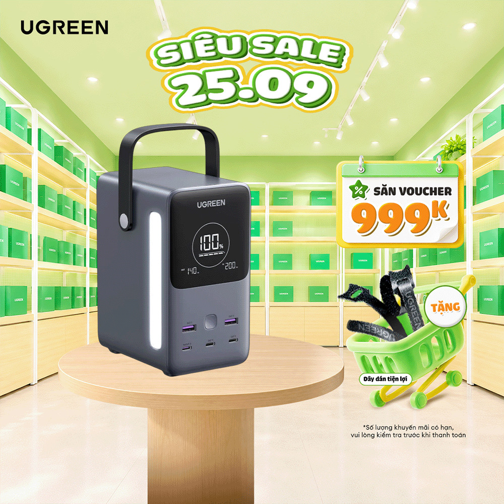 Trạm sạc UGREEN 65W-300W CD268/PB770 | Sạc nhanh 5-7 cổng | Công nghệ GaN II |  Bảo hành 18 tháng 1 
