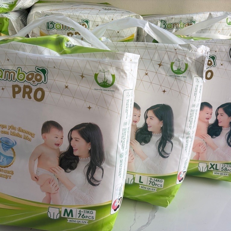 Tã bỉm Bamboo Pro đủ size từ NB - 4Xl