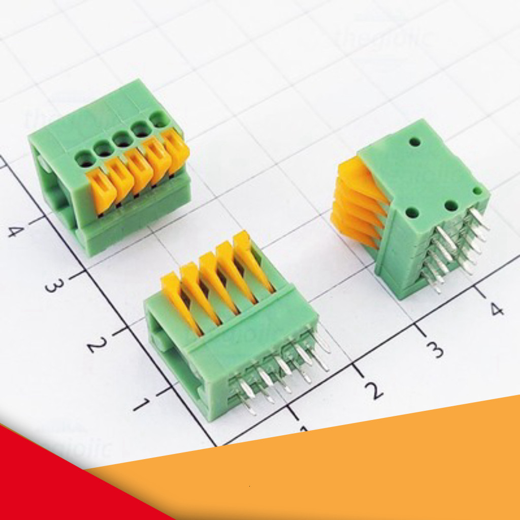 [3 Cái]- KF141-2.54-5-V Terminal Block 5 Tiếp Điểm Cắm Dây Dọc 2.54mm 150V 2A GearHub