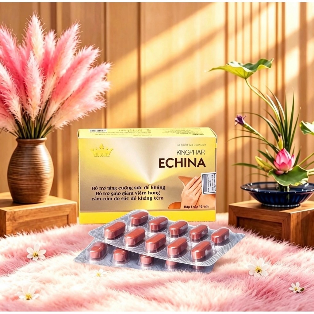 Echina Kingphar 1 , hộp 30 viên, tăng cường sức đề kháng
