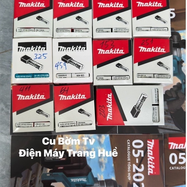 Chổi Than Chính Hãng Makita CB100A Cho Máy Đục 17mm Makita DCA