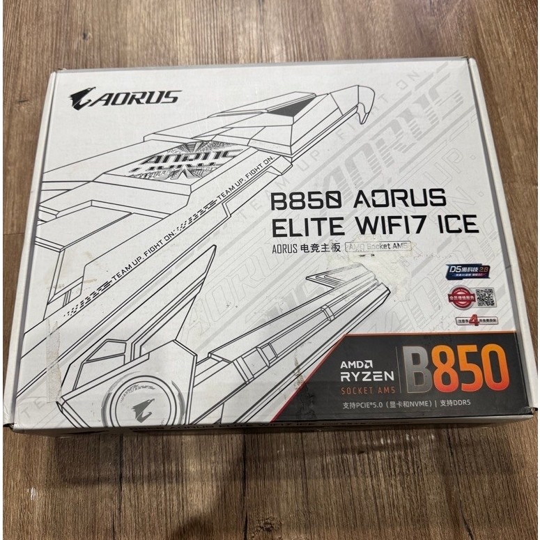 [ Second Hand ] MAINBOARD Aorus B850 Aorus Elite Wifi 7 Ice, có râu wifi zin đi kèm ạ
