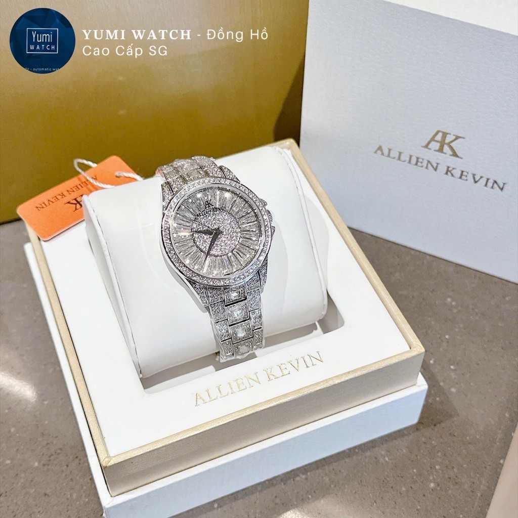 𝐂𝐇𝐈́𝐍𝐇 𝐇𝐀̃𝐍𝐆 Đồng Hồ Đính Đá Pha Lê Swarovski AK ALLIEN KEVIN CAO CẤP FULLBOX