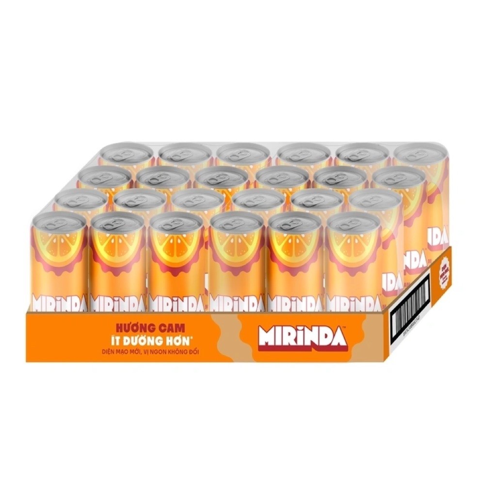 Thùng 24 lon nước ngọt Mirinda hương cam 320ml