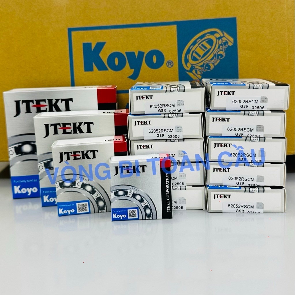 Combo 5 viên Vòng Bi KOYO: 6206, 6207, 6208, 6208, 6209, 6210-2RS (Nắp Nhựa)