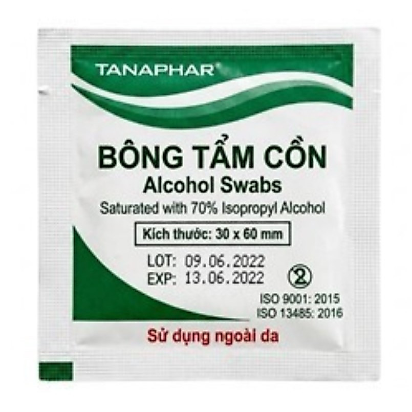 Bông Tẩm Cồn Tanaphar Alcohol Swabs Tiệt Trùng, Tiện Lợi & An Toàn Tuyệt Đối