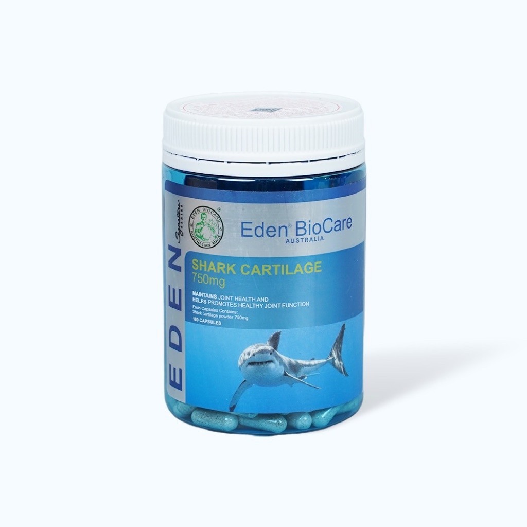 Sụn Vi Cá Mập Australia (180 viên/hộp) Eden BioCare Shark Cartilage (HSD 05/2028)