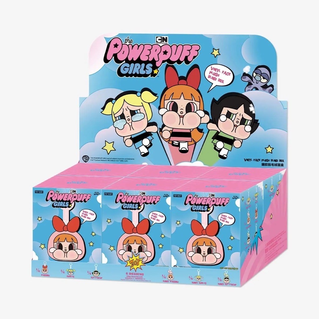 WHOLE SET POPMART CRYBABY POWERPUFF GIRLS MÓC KHOÁ 6 BOX ( CHÍNH HÃNG SẴN HÀ NỘI)