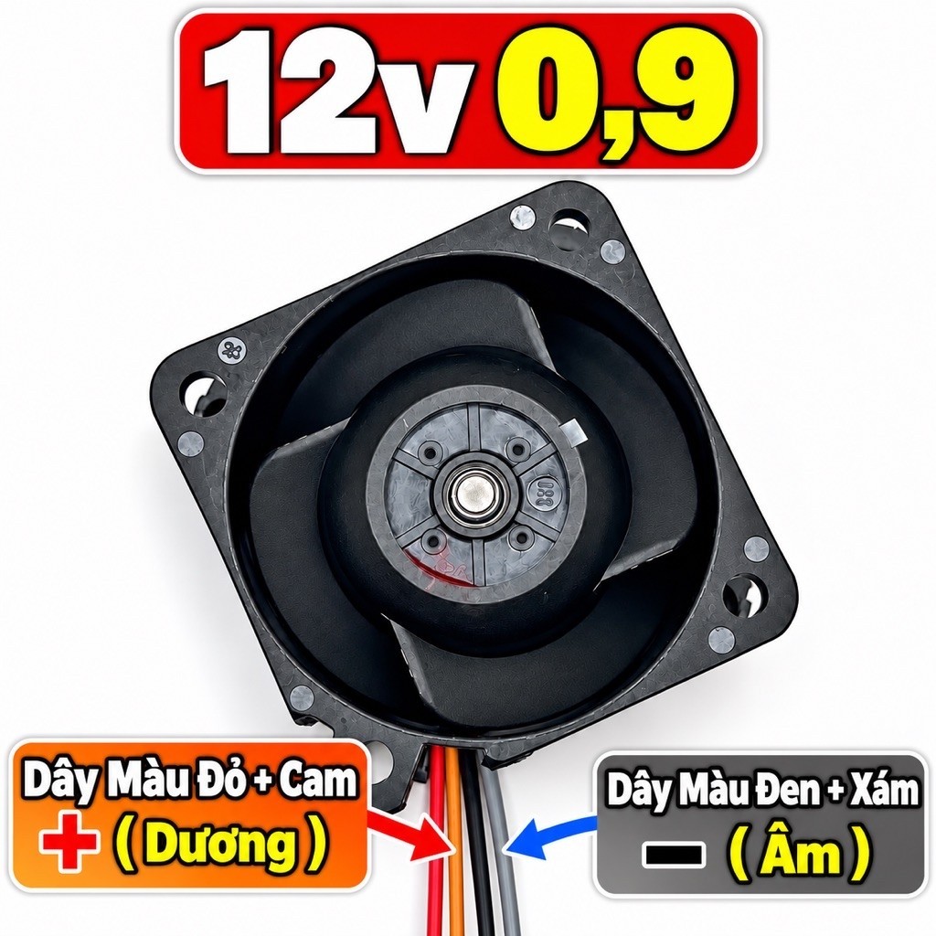 Quạt tản nhiệt phản lực 12v 0,9a 4cm 4028 hàng Nhật