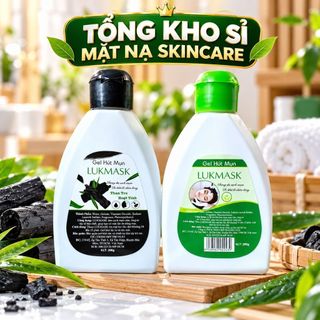 [ 𝗦𝗶𝗲̂𝘂 𝗥𝗲̉ ] Keo Lột Mụn LUKMASK Chay Lớn 200g & 60g( NHA ĐAM , THAN TRE )