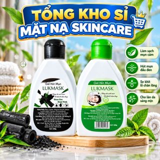 [ 𝗦𝗶𝗲̂𝘂 𝗥𝗲̉ ] Keo Lột Mụn LUKMASK Chay Lớn 200g & 60g( NHA ĐAM , THAN TRE )
