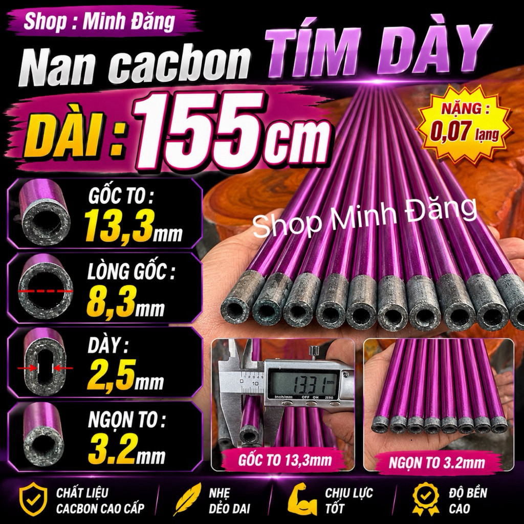 combo 4 nan cacbon đen xoắn xanh chuối tím 80cm 95cm 1m1 1m25 1m4 1m55 dùng làm diều sáo 1m6 1m9 2m2