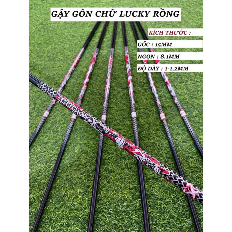 Thanh gôn LUCKY làm khung cái carbon cho diều 2m 2m5 2m8 3m Song Vân Đuôi Cá Đại Trà Mẹ Bồng Con  - 