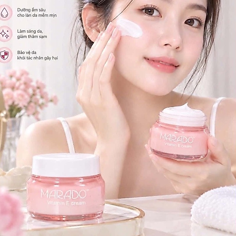 Kem Dưỡng Ẩm MARADO Vitamin E Cream - Dưỡng Ẩm Sâu Làm Mềm Mịn Da