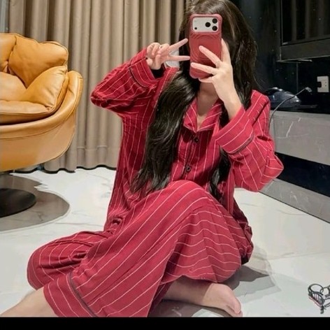 Set Bộ Ngủ Nữ , Set Bộ Ngủ Pijama Sọc Q55