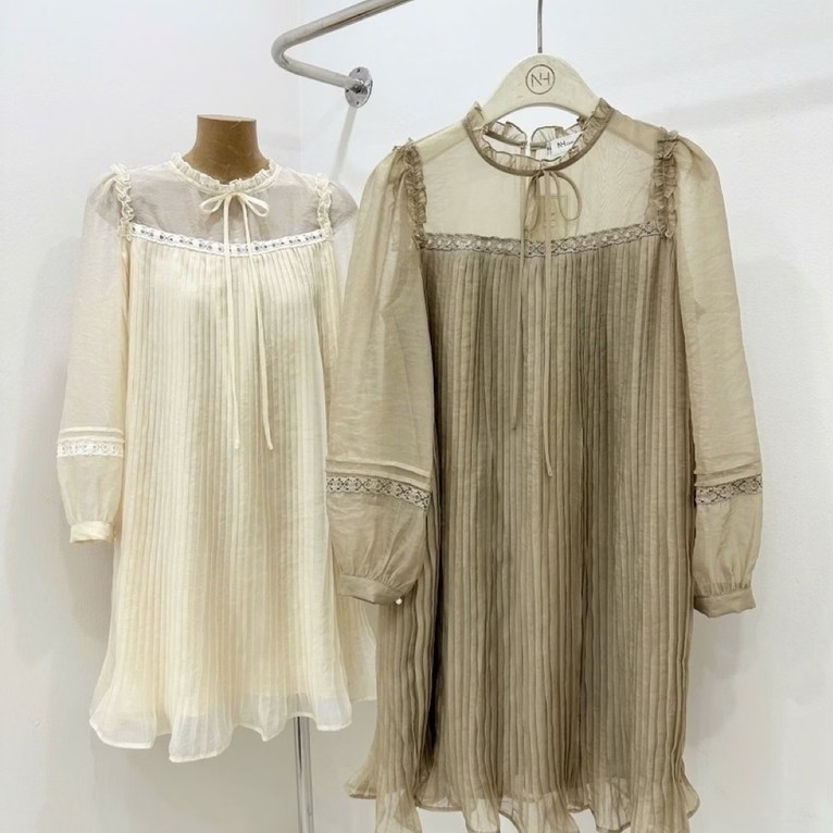 (NH CLOTHING) Váy tơ dập li M12001 Sm