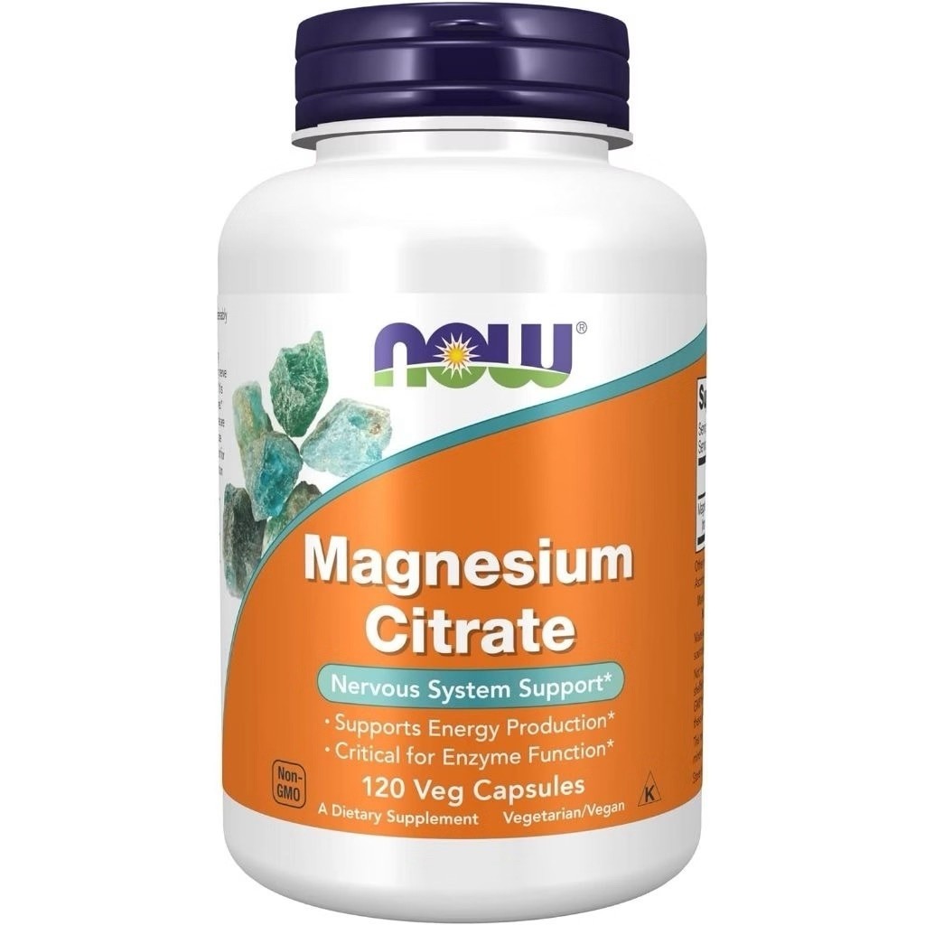 [Date 2031] NOW Magnesium Citrate 400mg – 120 Viên Nang Chay – Bổ Sung Magie