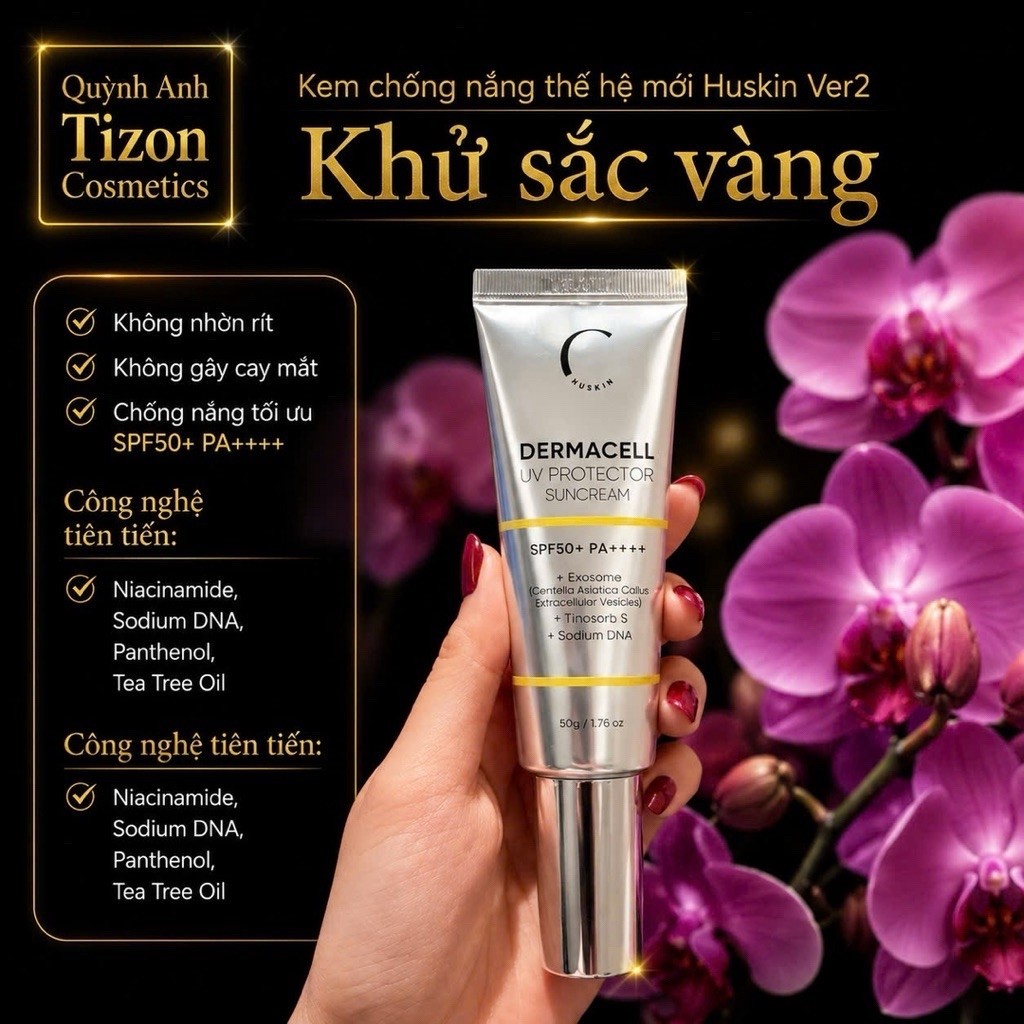 ( Bản mới ) Kem ng nắng Chuskin Ver2 Nâng Tông, Dưỡng Trắng và Căng Bóng da 50ml (Bản Mới), Hàn Quốc