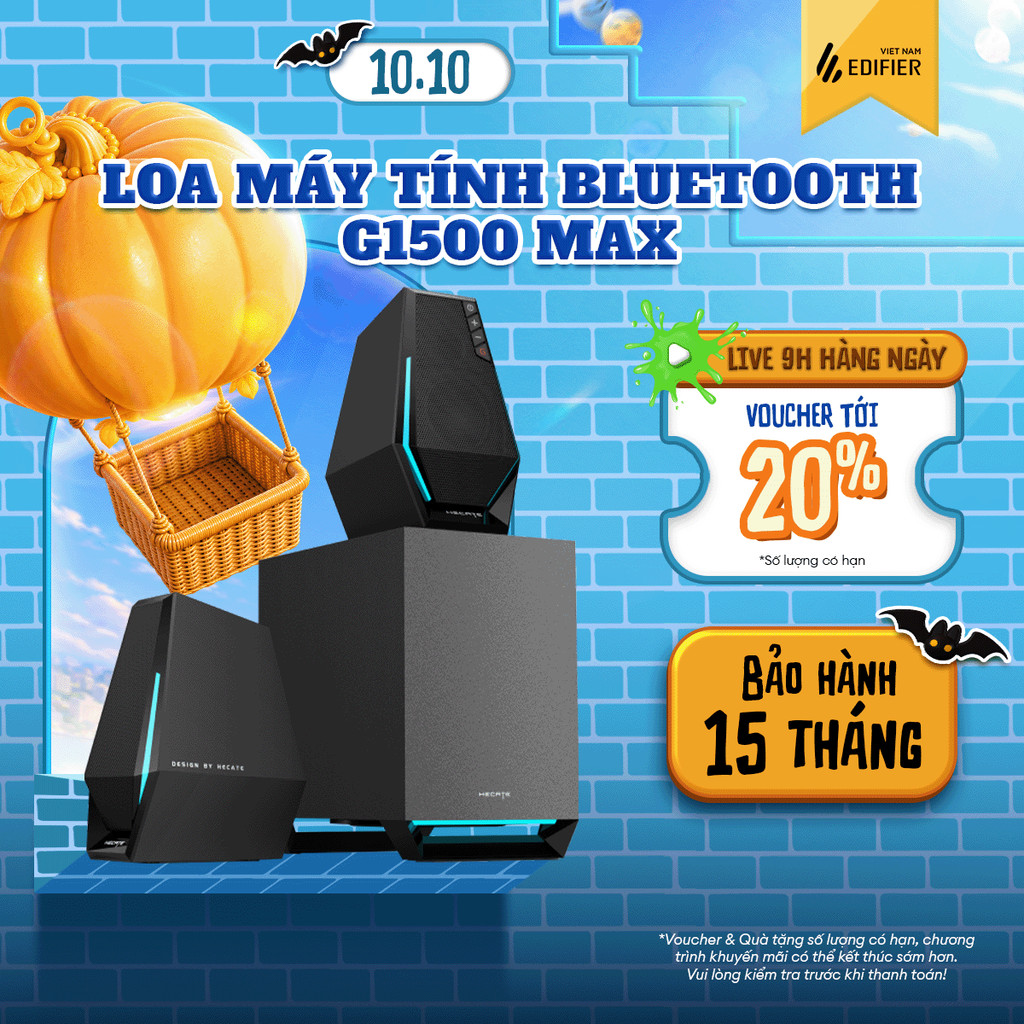 Loa Bluetooth Để Bàn EDIFIER G1500 MAX | Công Suất 30W | Đèn LED RGB | Bluetooth 5.3 | Bảo Hành 15 Tháng