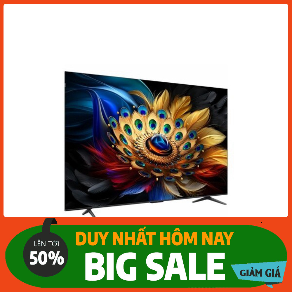 Hàng New - Google Tivi TCL QLED 4K 43 Inch 43C655 2024 Hình Ảnh Sắc Nét Âm Thanh Sống Động Bảo Hành 
