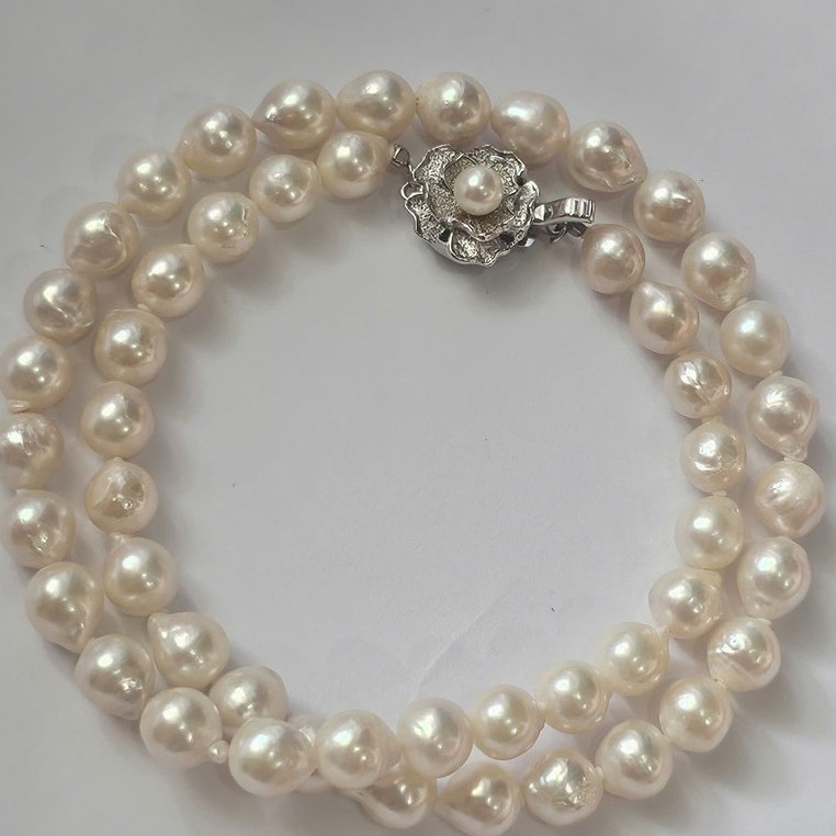 [2_0826] AKOYA dáng Choker hàng si Nhât Bản, chuỗi Akoya thời trang, Akoya cổ điển, Trai Akoya dị