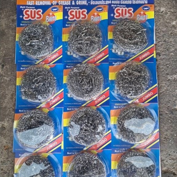 (Bán sỉ ) vĩ 12 cước chùi nồi SUS (1 vĩ 12 miếng)