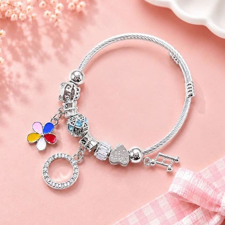 vòng tay phong cách pandora mix charm nhiều mẫu vòng tay nữ thời trang cá tính dễ phối đồ
